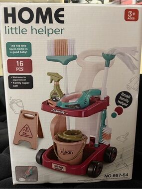 Little Helper Kids Cleaning Playset - Pink & Teal
